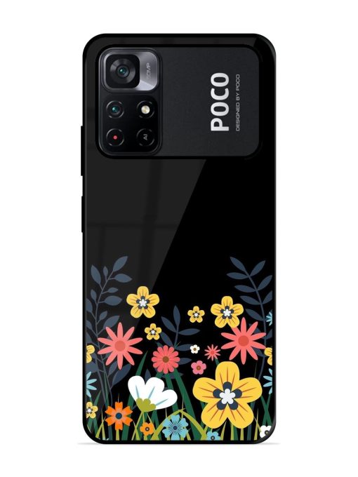 Floral Night Sky Glossy Soft Edge Case for Poco M4 Pro (5G) Chachhi