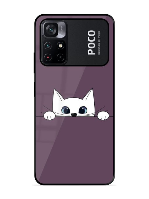 Peek-A-Boo Kitty Glossy Soft Edge Case for Poco M4 Pro (5G) Chachhi