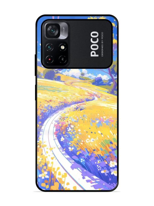 Vibrant Spring Meadow Glossy Soft Edge Case for Poco M4 Pro (5G) Chachhi