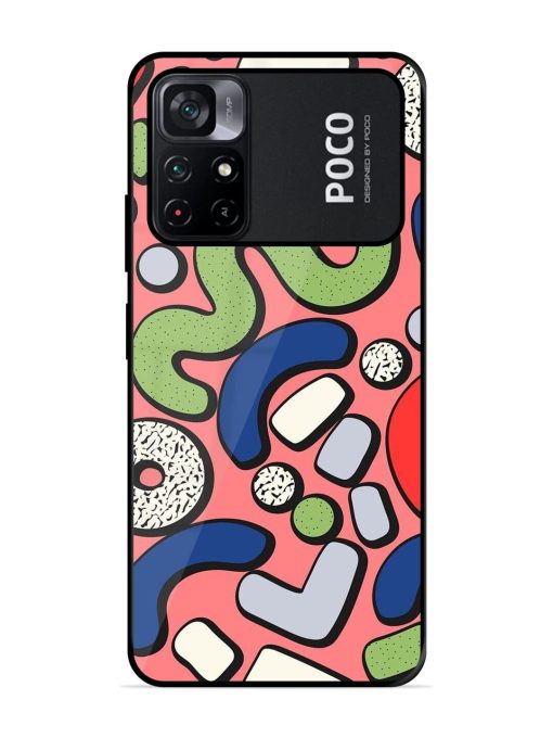 Groovy Geometric Shapes Glossy Soft Edge Case for Poco M4 Pro (5G) Chachhi