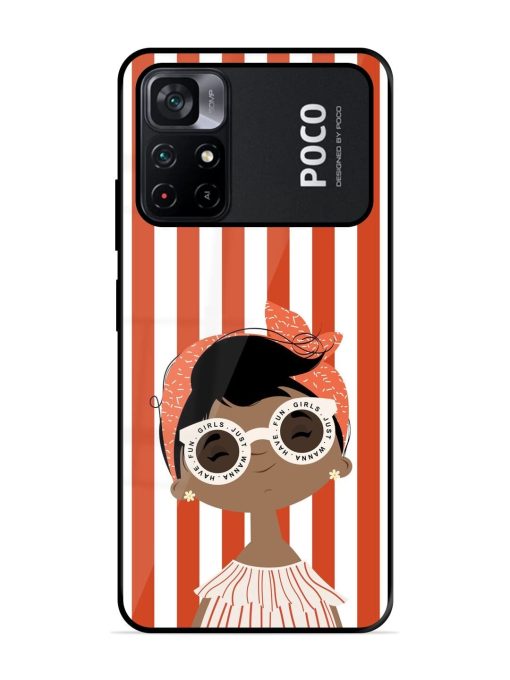 Girls Just Wanna Have Fun Glossy Soft Edge Case for Poco M4 Pro (5G) Chachhi