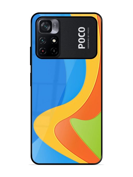 Curvy Color Cascade Glossy Soft Edge Case for Poco M4 Pro (5G) Chachhi