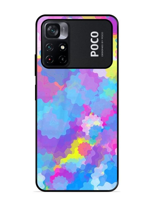 Psychedelic Cloud Burst Glossy Soft Edge Case for Poco M4 Pro (5G) Chachhi