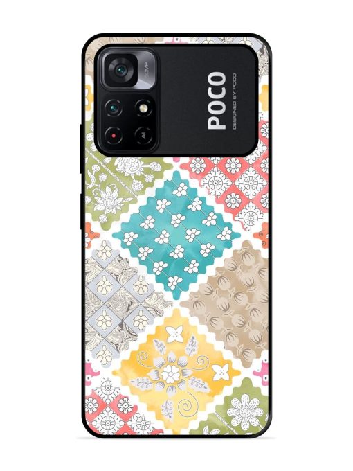 Patchwork Dreamscape Glossy Soft Edge Case for Poco M4 Pro (5G) Chachhi