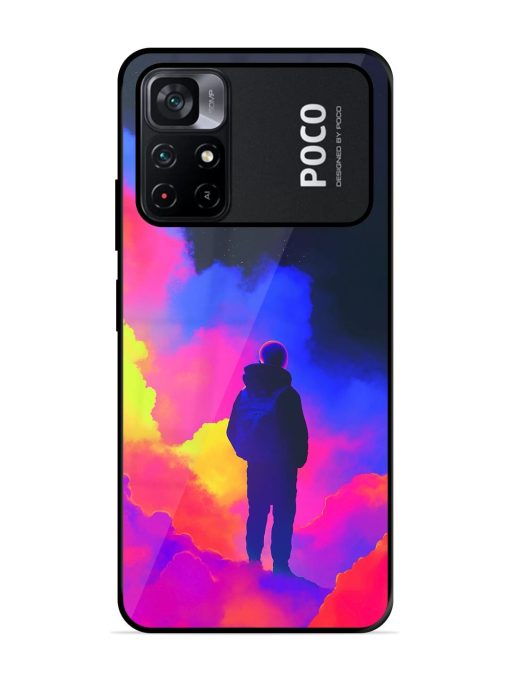 Cosmic Wanderer Glossy Soft Edge Case for Poco M4 Pro (5G)