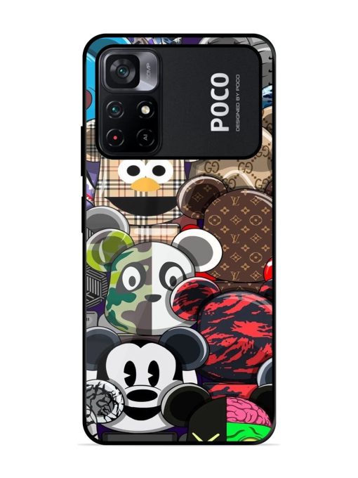 Streetwear Bearbrick Extravaganza Glossy Soft Edge Case for Poco M4 Pro (5G) Chachhi