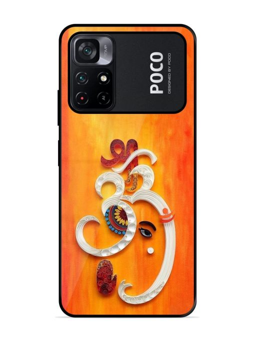 Ganesha In Quilling Art Glossy Soft Edge Case for Poco M4 Pro (5G) Chachhi