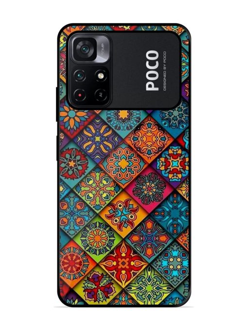 Patchwork Mandala Mosaic Glossy Soft Edge Case for Poco M4 Pro (5G) Chachhi