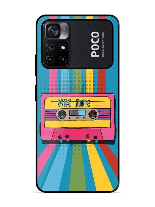 Retro Cassette Tapes Glossy Soft Edge Case for Poco M4 Pro (5G) Chachhi