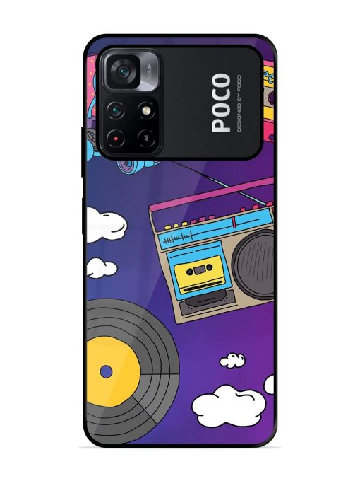 Retro Vibes Glossy Soft Edge Case for Poco M4 Pro (5G) Chachhi