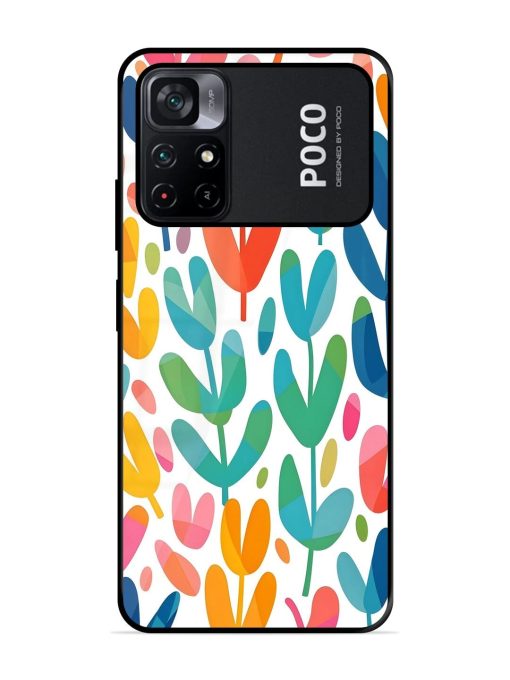 Rainbow Of Blooms Glossy Soft Edge Case for Poco M4 Pro (5G) Chachhi