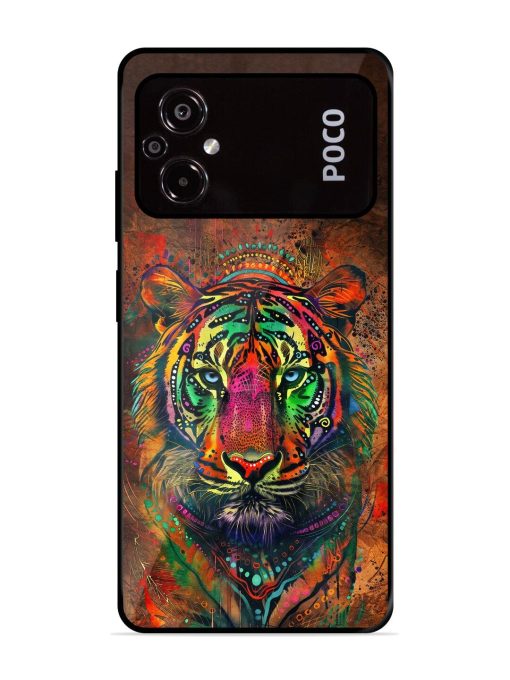 Cosmic Tiger Glossy Soft Edge Case for Poco M5 Chachhi