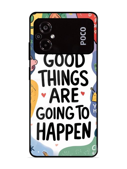 Uplifting Scribbles Glossy Soft Edge Case for Poco M5 Chachhi