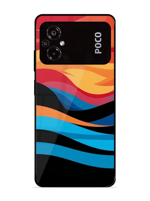 Blazing Currents Glossy Soft Edge Case for Poco M5 Chachhi