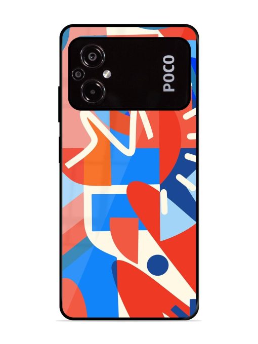 Abstract Harmony Glossy Soft Edge Case for Poco M5 Chachhi