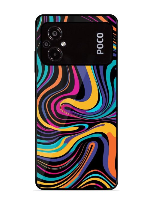 Psychedelic Swirl Glossy Soft Edge Case for Poco M5 Chachhi