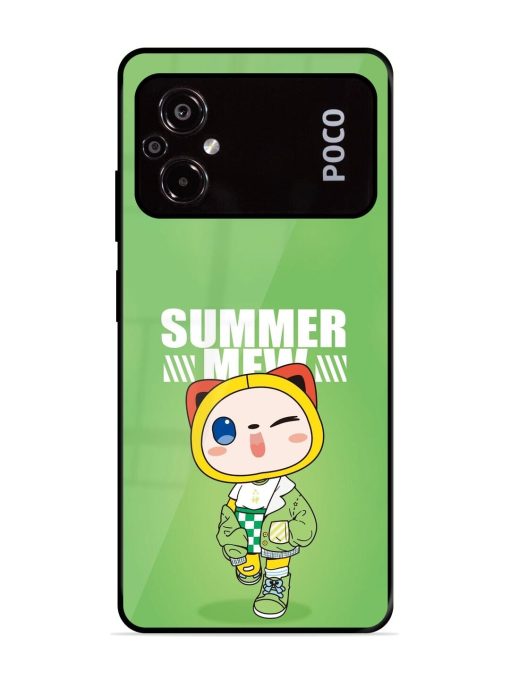 Purrfect Summer Glossy Soft Edge Case for Poco M5 Chachhi