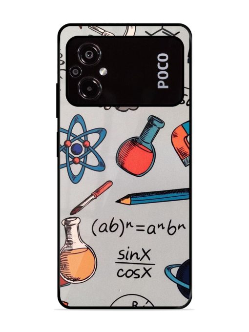 Science Doodle Glossy Soft Edge Case for Poco M5 Chachhi