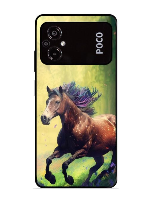 Enchanted Gallop Glossy Soft Edge Case for Poco M5 Chachhi