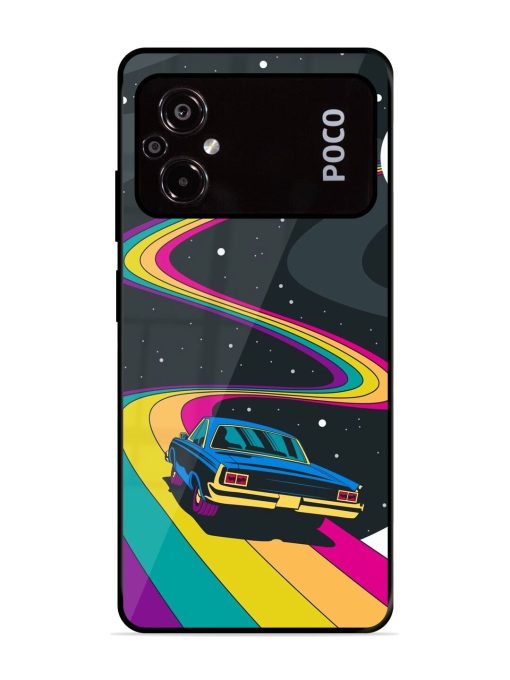 Rainbow Road Glossy Soft Edge Case for Poco M5 Chachhi