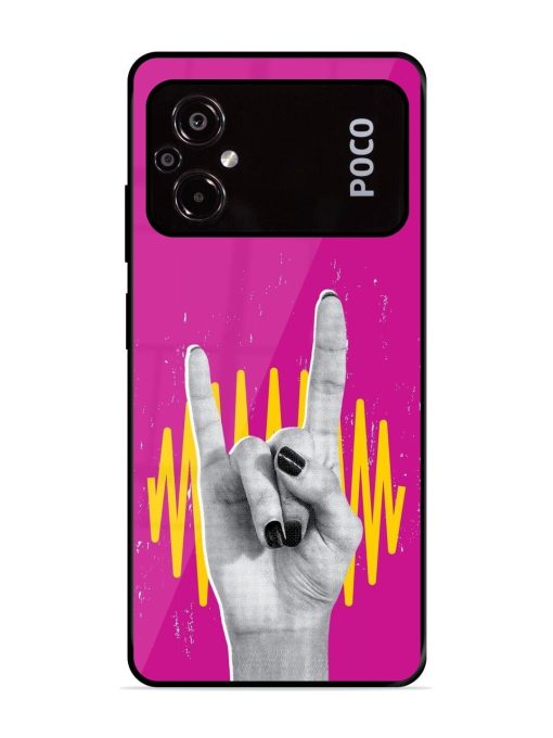 Rock Hand Glossy Soft Edge Case for Poco M5 Chachhi