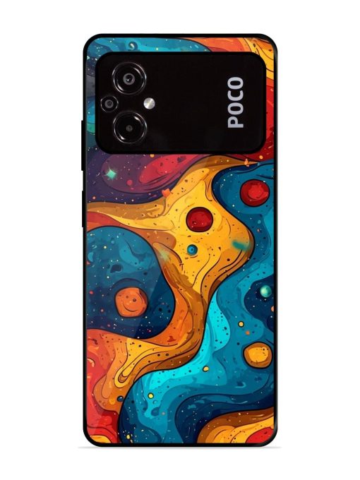 Cosmic Swirl Glossy Soft Edge Case for Poco M5 Chachhi