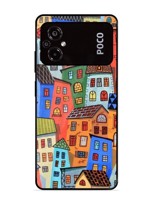 Rainbow House Glossy Soft Edge Case for Poco M5 Chachhi