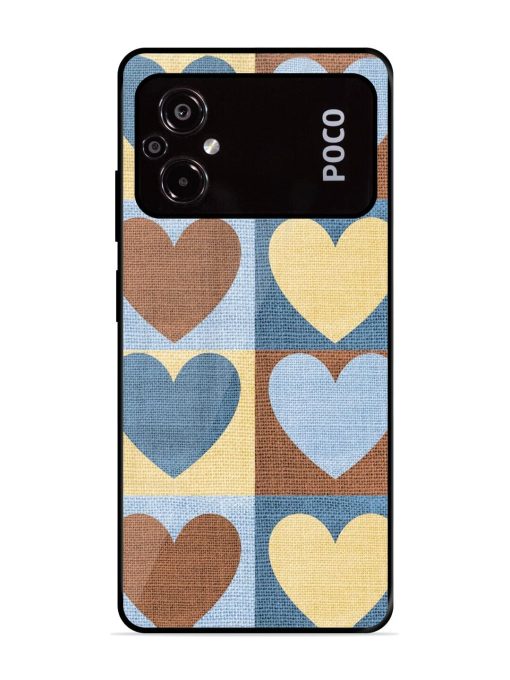 Hearts On Canvas Glossy Soft Edge Case for Poco M5 Chachhi