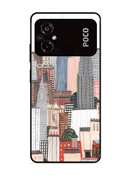 Cityscape Dreams Glossy Soft Edge Case for Poco M5 Chachhi