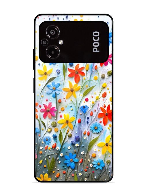 Vibrant Floral Glossy Soft Edge Case for Poco M5 Chachhi