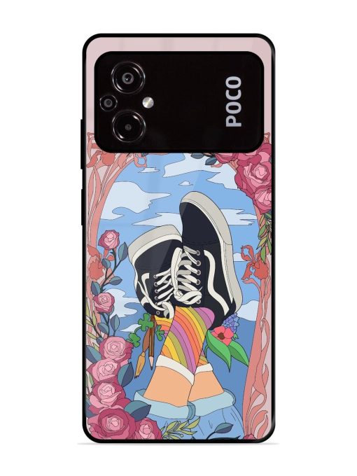 Floral Fantasy Glossy Soft Edge Case for Poco M5 Chachhi