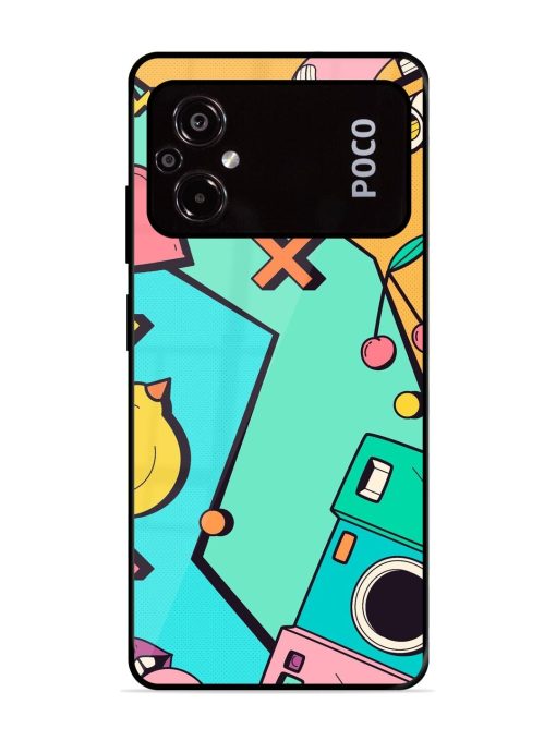 Retro Remix Glossy Soft Edge Case for Poco M5 Chachhi