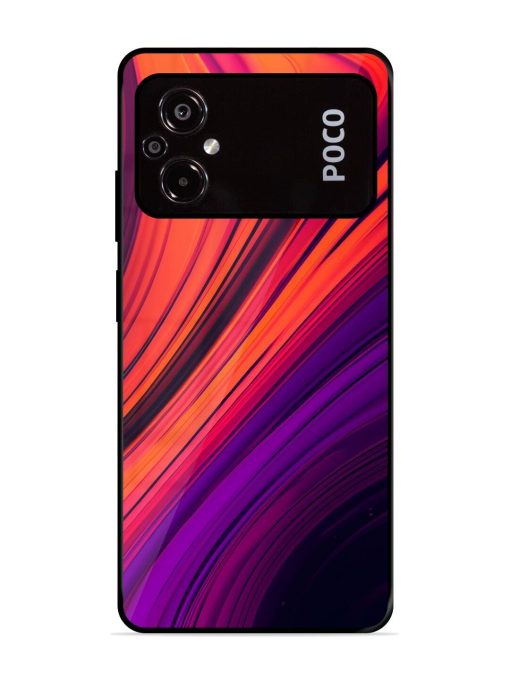 Crimson Curls Glossy Soft Edge Case for Poco M5 Chachhi