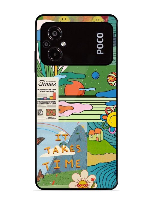 Groovy Vibes Glossy Soft Edge Case for Poco M5 Chachhi