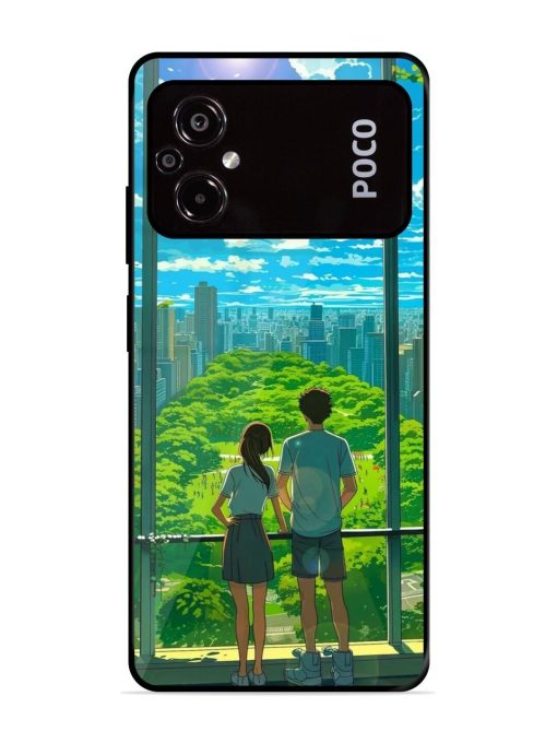 Cyberpunk Dreamscape Glossy Soft Edge Case for Poco M5 Chachhi