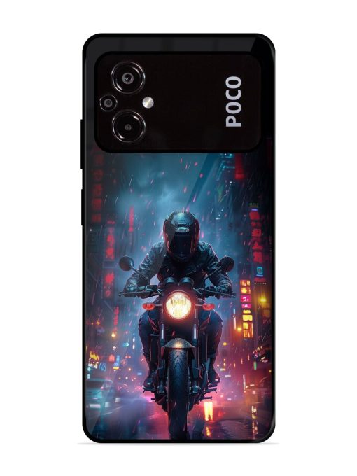 Neon Nights Glossy Soft Edge Case for Poco M5 Chachhi