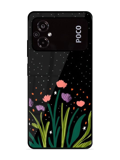 Midnight Bloom Glossy Soft Edge Case for Poco M5 Chachhi