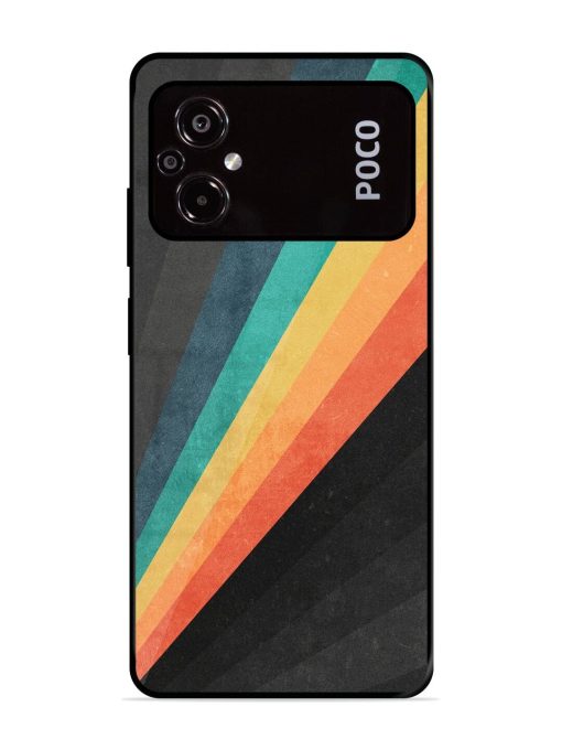 Retro Spectrum Glossy Soft Edge Case for Poco M5 Chachhi