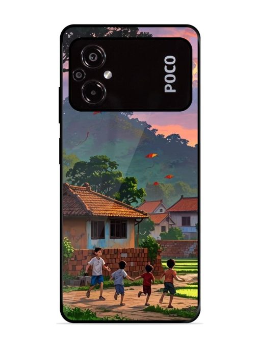 Sunset Play Glossy Soft Edge Case for Poco M5 Chachhi