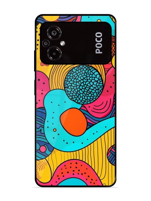 Psychedelic Patterns Glossy Soft Edge Case for Poco M5 Chachhi