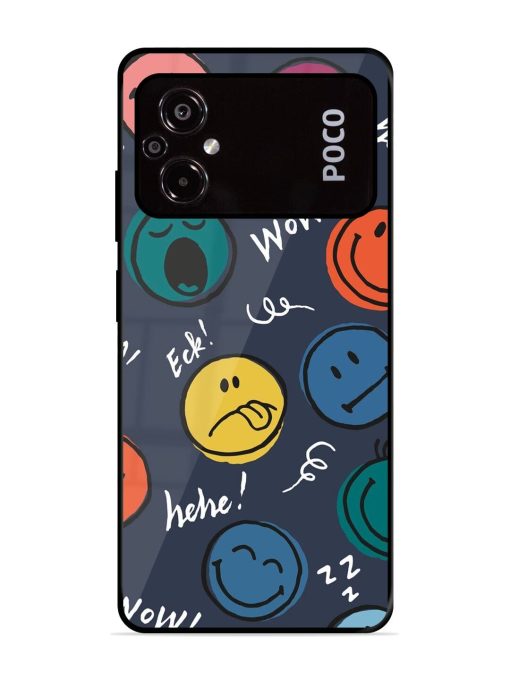 Emoticon Parade Glossy Soft Edge Case for Poco M5 Chachhi