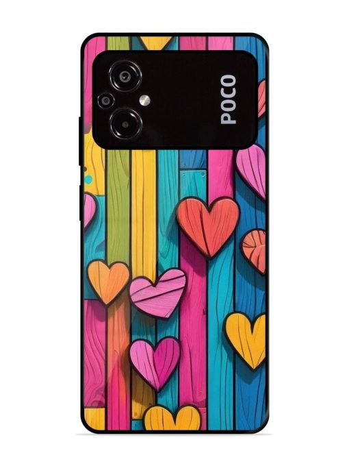 Rainbow Of Hearts Glossy Soft Edge Case for Poco M5 Chachhi