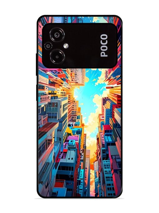 Skyward City Glossy Soft Edge Case for Poco M5 Chachhi