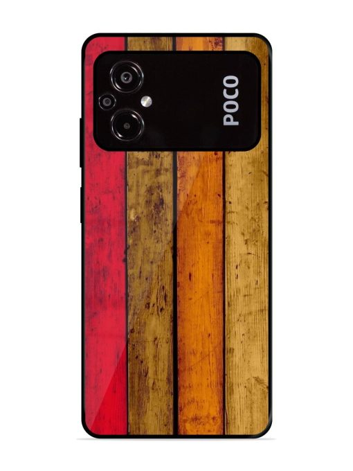 Colorful Woodgrain Glossy Soft Edge Case for Poco M5 Chachhi