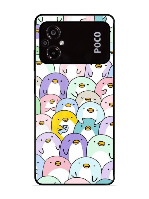 Penguin Party Glossy Soft Edge Case for Poco M5 Chachhi