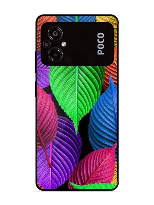 Rainbow Leaf Symphony Glossy Soft Edge Case for Poco M5 Chachhi