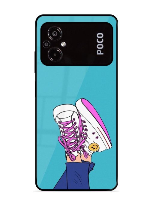 Kick Back And Chill Glossy Soft Edge Case for Poco M5 Chachhi