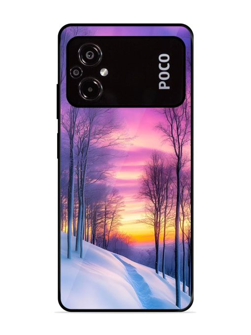 Winter'S Purple Haze Glossy Soft Edge Case for Poco M5 Chachhi