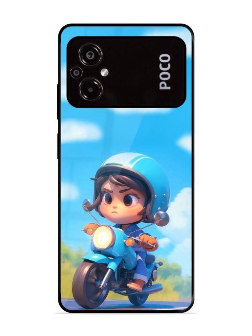 Little Rider Glossy Soft Edge Case for Poco M5 Chachhi