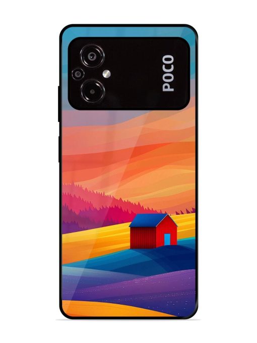 Sunset Solitude Glossy Soft Edge Case for Poco M5 Chachhi